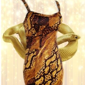 Snake Print Bodycon Dress